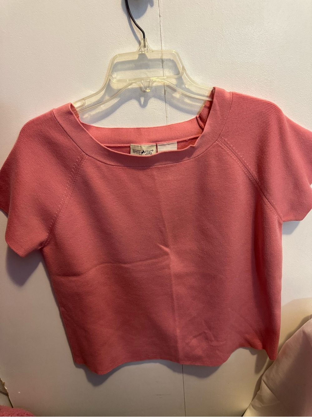 White Stag  Pink Short Sleeve Knit Top